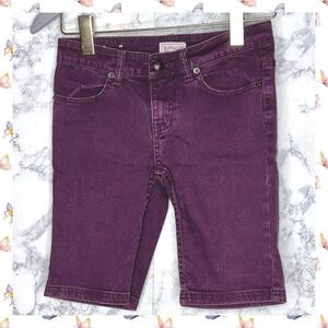 Buffalo David Bitton Purple Y2K Bermuda Denim Short Girls 12 Beach Boardwalk